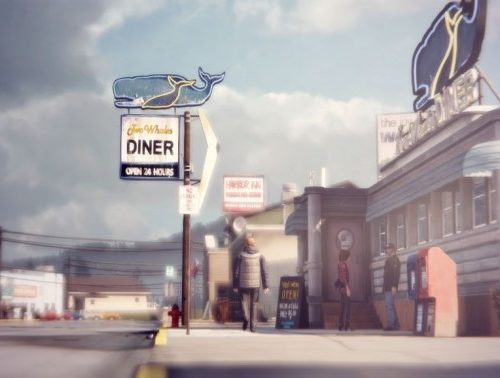 Two Whales Diner sign at Josie Simblr