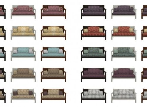 Mahogany Loveseat Recolours at SimPlistic