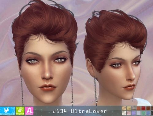 J134 Ultralover hair (P) at Newsea Sims 4