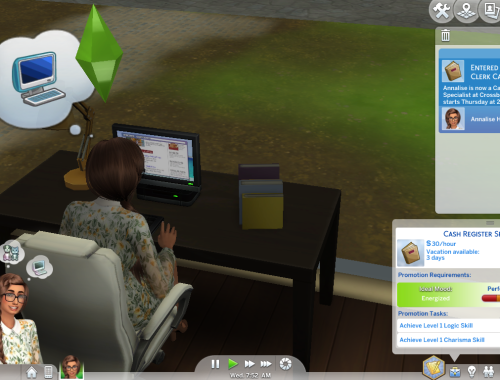 Bookstore Clerk Part-time Career (from Sims3)