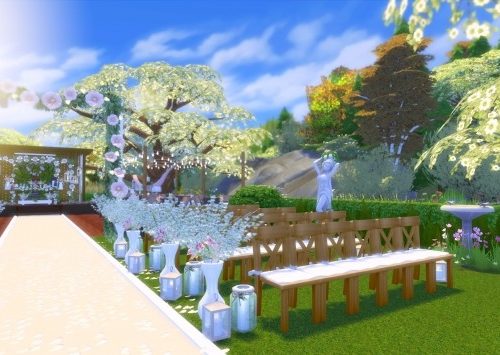 Wedding in field
