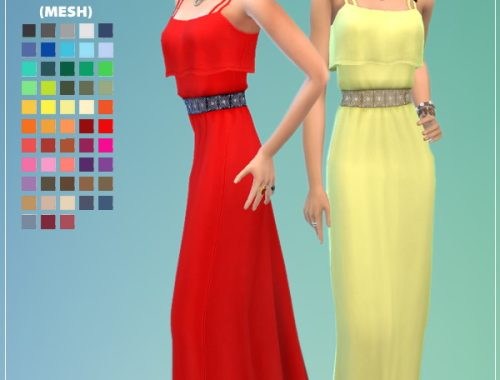 Boho Dress (2018) by Standardheld at SimsWorkshop