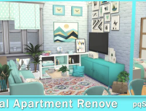 Teal Apartment Renove at pqSims4