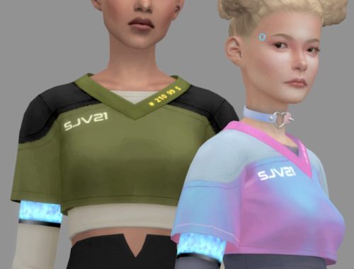 Female Android Crop-Top by LadySpira