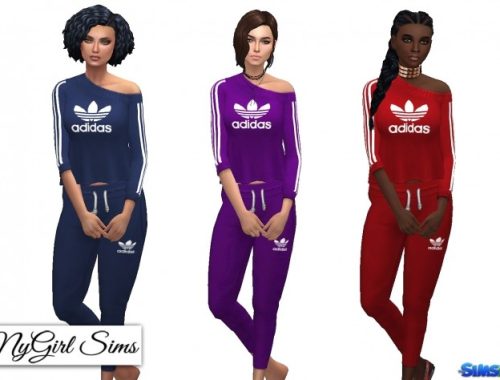 Cropped Jogger Pant and Off Shoulder Sweater at NyGirl Sims