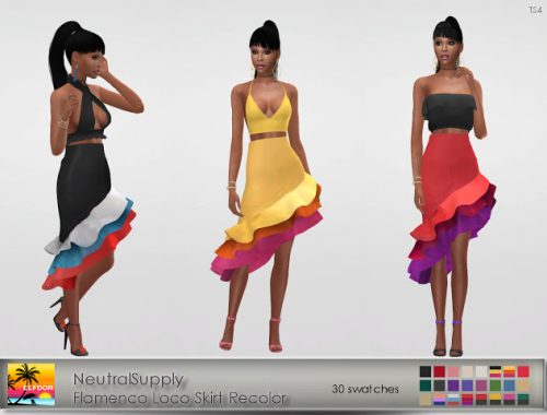 Neutral Supply Flamenco Loco Skirt Recolor