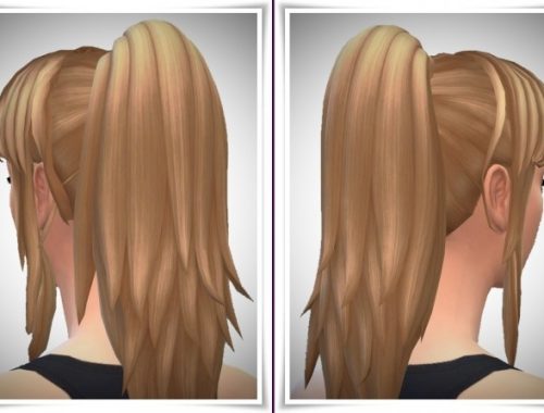 Lina’s Ponytail & Bangs Hair at Birksches Sims Blog