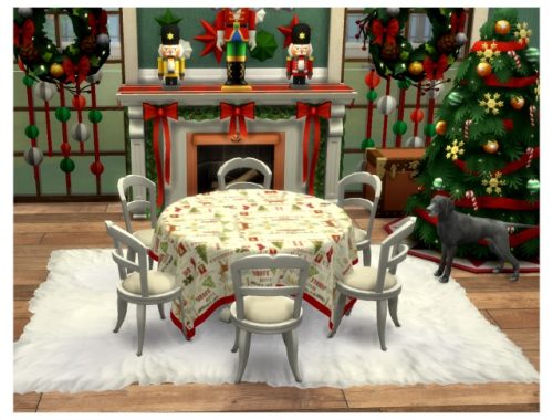 Christmas tablecloth by Oldbox at All 4 Sims