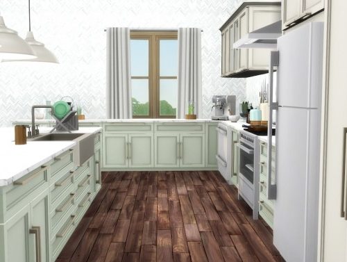 Mina Kitchen Contemporary Shaker-Style at Simsational Designs