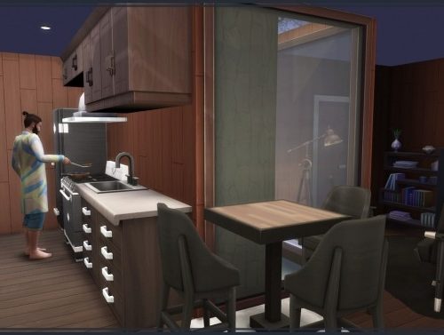 Tiny Modern Log Cabin at GravySims