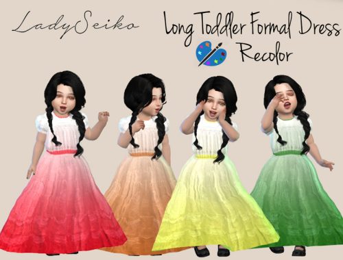 Long Toddler Formal Dress Recolor - Mesh needed