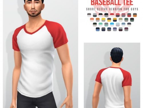 Baseball V’s Short, 3/4, and Long-Sleeve Tees at Simsational Designs