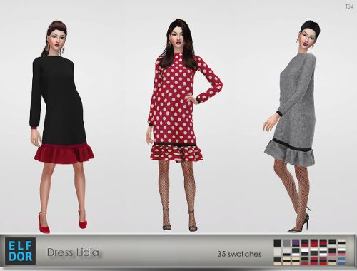 Lidia dress at Elfdor Sims