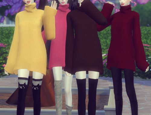 FB turtleneck dress at SNOW:L