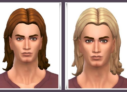 Swept Wavy Mid Parted Hair at Birksches Sims Blog