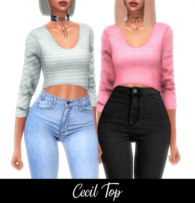 Cecil & Thea tops at FROST SIMS 4 - The Sims 4 Catalog