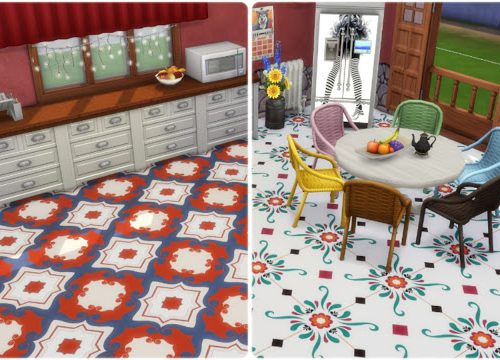 Palermo tiles at Annett’s Sims 4 Welt