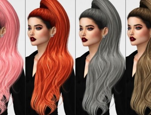 BLONDESIMS LeahLillith Raindrops hair retexture at REDHEADSIMS