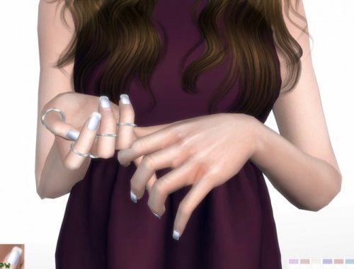 French Nails by PlayersWonderland at PW’s Creations