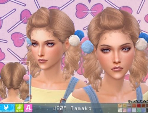J229 Tamako hair (P) at Newsea Sims 4