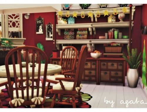 Xsmas Night living/dining room at Agathea-k