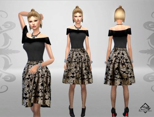 Elegant Damask Dress by Devirose
