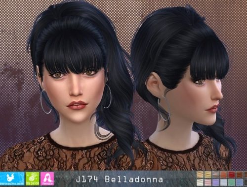 J174 Belladonna hair (P) at Newsea Sims 4
