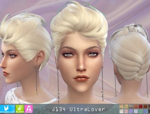 J134 Ultralover hair (P) at Newsea Sims 4