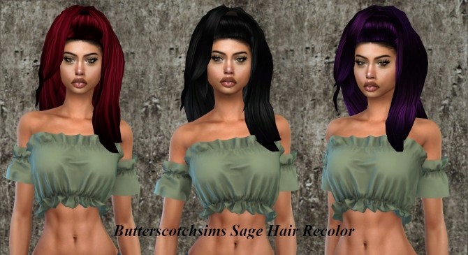 Sage Hair Recolor at Teenageeaglerunner - The Sims 4 Catalog