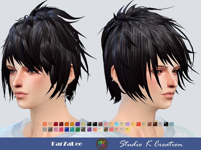 Animate hair 98 L at Studio K-Creation - The Sims 4 Catalog