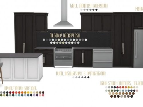 Mina Kitchen Contemporary Shaker-Style at Simsational Designs
