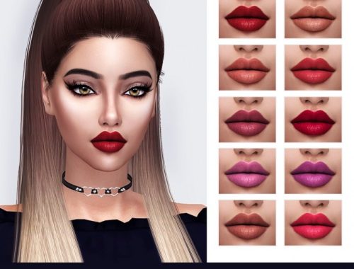 ZELDA EYESHADOW & LEAH LIPSTICK (P) at FROST SIMS 4