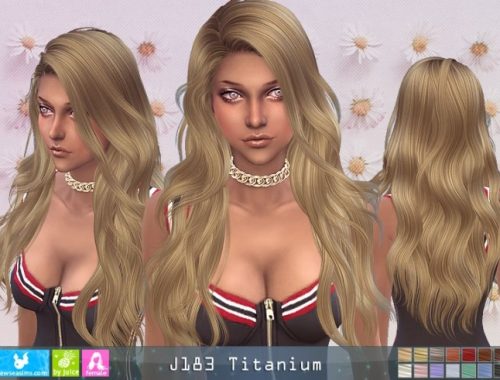 J183 Titanium hair (P) at Newsea Sims 4