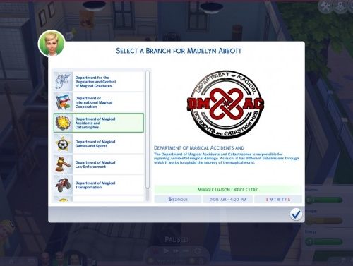 Ministry of Magic Career by Caelinaarria at Mod The Sims