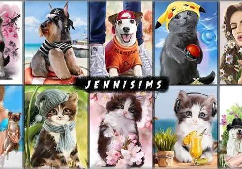 Paintings Happy Day 10 designs at Jenni Sims