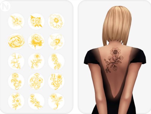 Random Flowers Tattoos
