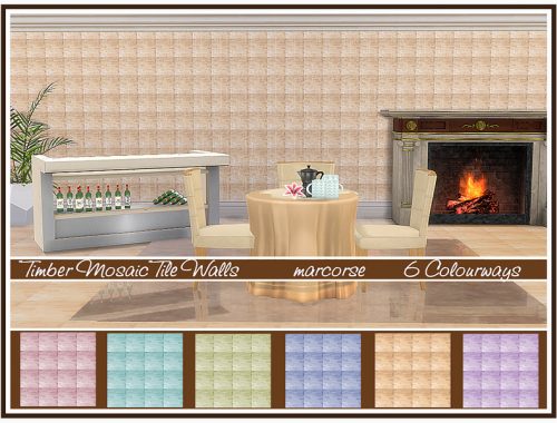 Timber Mosaic Tile Walls_marcorse