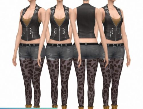 Top / Bottom + Tights Set at Busted Pixels