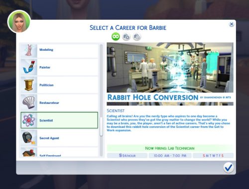 Scientist Career: Rabbit Hole Conversion from GTW