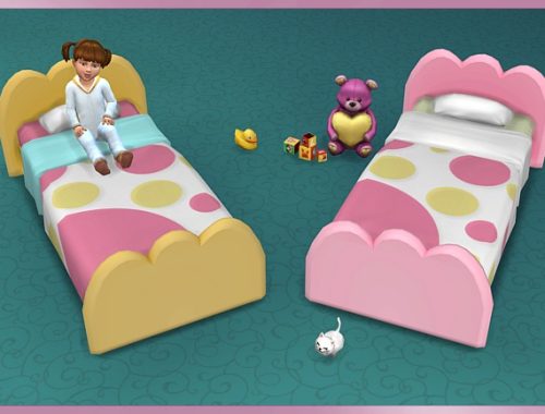 Toddler bed Cloud by Cappu at Blacky’s Sims Zoo