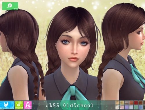 J155 OldSchool hair at Newsea Sims 4