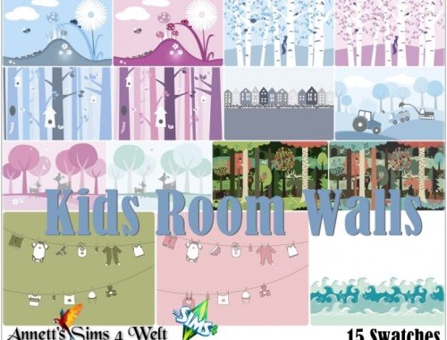 Kids Room Walls at Annett’s Sims 4 Welt