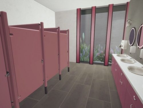 Animated & Functional Bathroom Stalls by DreamaDove