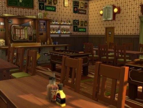 8 Bells Bar Minor Renovation No CC by dotssims at Mod The Sims