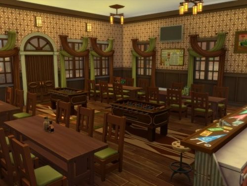 8 Bells Bar Minor Renovation No CC by dotssims at Mod The Sims