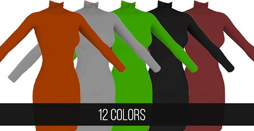 FLUO DRESS + BELT at FifthsCreations