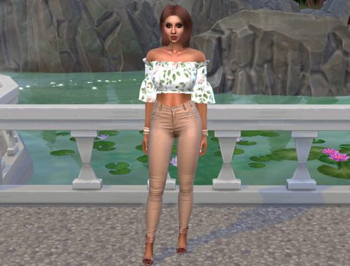 Watercolor Rose Garden Crop Top (Mesh Required)