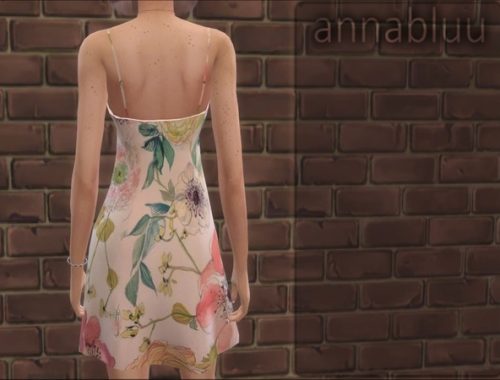 Elegant Floral Short Dress by Annabluu