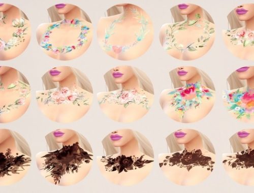 WHITE WITCH watercolour flower tattoos at Valhallan
