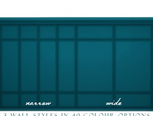 Sophisticated Panelling in 40 Colours at Simsational Designs